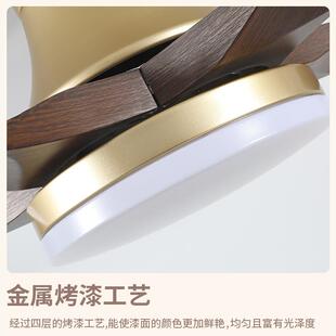 复客古大扇扇叶吸顶风扇灯胡木护眼厅桃吊灯卧无品牌/室餐厅电风