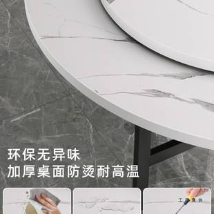 圆桌客厅家用小户型可折叠大圆餐桌10人饭桌餐厅圆形实木吃饭桌子