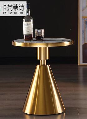 沙茶发边几小几现代轻奢几可移ZG-62678动意角小圆桌大理石岩板创