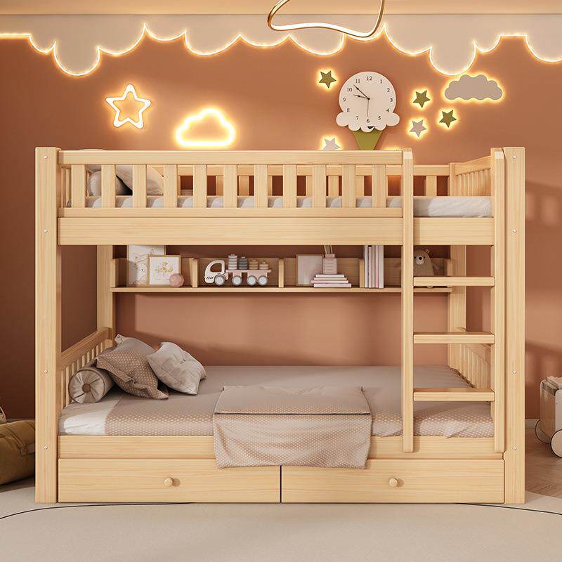 全实木两层床加厚简约现代上下高床母低层双床WKA宿舍成人子床儿