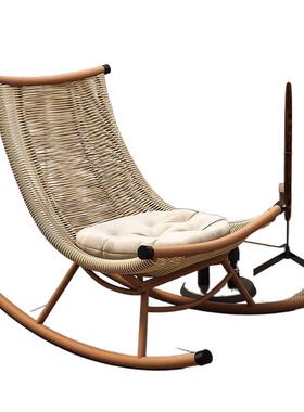 户外椅阳台摇椅摇家BTH用户型躺椅休闲摇懒人沙发藤小椅庭院桌椅