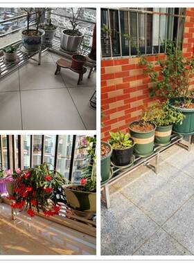 不锈钢艺阳台架室内外多肉绿萝架52116子铁花落地户式花盆架单层