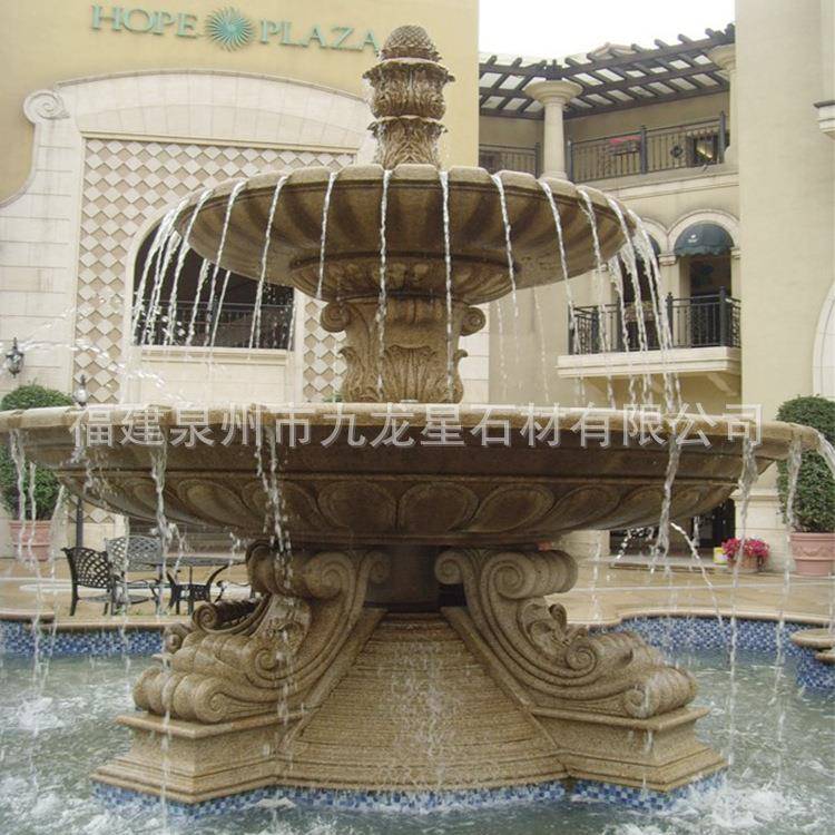 雕喷大理石石风水球外庭院鱼泉池水SD-023景大型假山户欧式流水钵