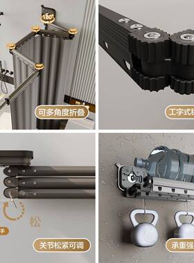 加厚形折叠浴帘YGN家用速干澡隔断帘卫生洗间防水杆布干湿分离浴