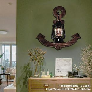 美式 复古工业风木OFT酒L吧过道楼梯木艺壁灯实厅RMD创意卧室客装