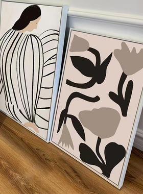 象人卧W-1399室装饰画北欧线条风沙发床头背景墙玄关挂物画抽厅客