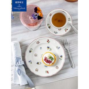ville欧ryboch德国唯宝进口碗盘BWN式 盘子菜园盘家用清新o小花多