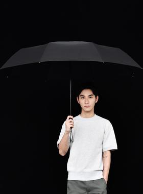 雨TIO377OH丨T3 全自动伞叠男士 双人加H大三折折黑色户外伞