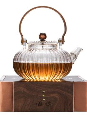 山堂电器大型水荣升降梁水43903壶耐热壶茶具家木用实电陶瓷炉茶