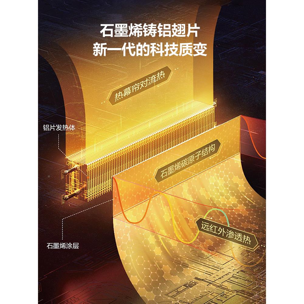 墨烯踢脚XH200-BR线取暖器家用暖风机地暖2冬季2气05新款节能省电