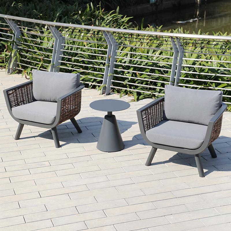 户外藤编沙发庭院休闲室外阳台藤椅防晒防水民宿阳光房组合家具