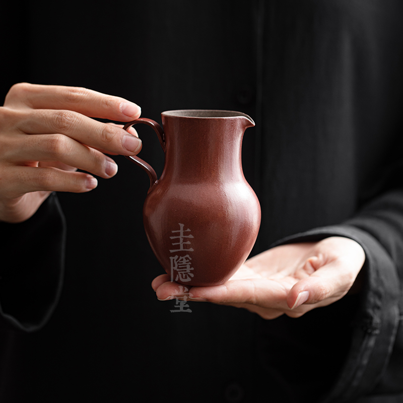 圭隐堂粉引陶瓷公道杯家用复古功夫泡茶杯公杯分茶器匀茶杯茶海