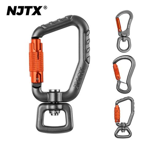NJTX宁静探险万向二段自动锁 高空作业迷你锁具适用探洞活动