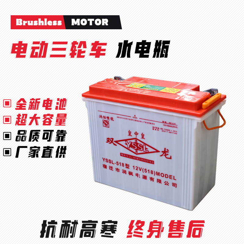 电动三轮车水电瓶牵引车堆高机大容量铅酸蓄电池12V60V280型大容