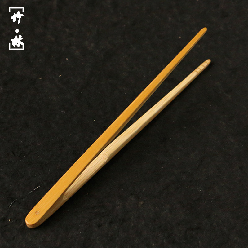 精品纯手工精磨天然十几年老玉竹茶夹精工竹雕竹夹子茶具零配件