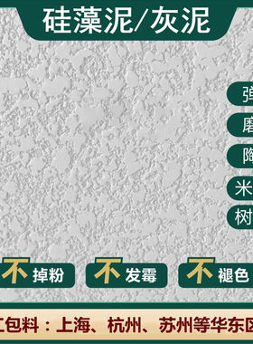 硅藻泥涂料包工包料硅藻泥墙面漆灰泥雅晶石涂料内墙施工墙面翻新