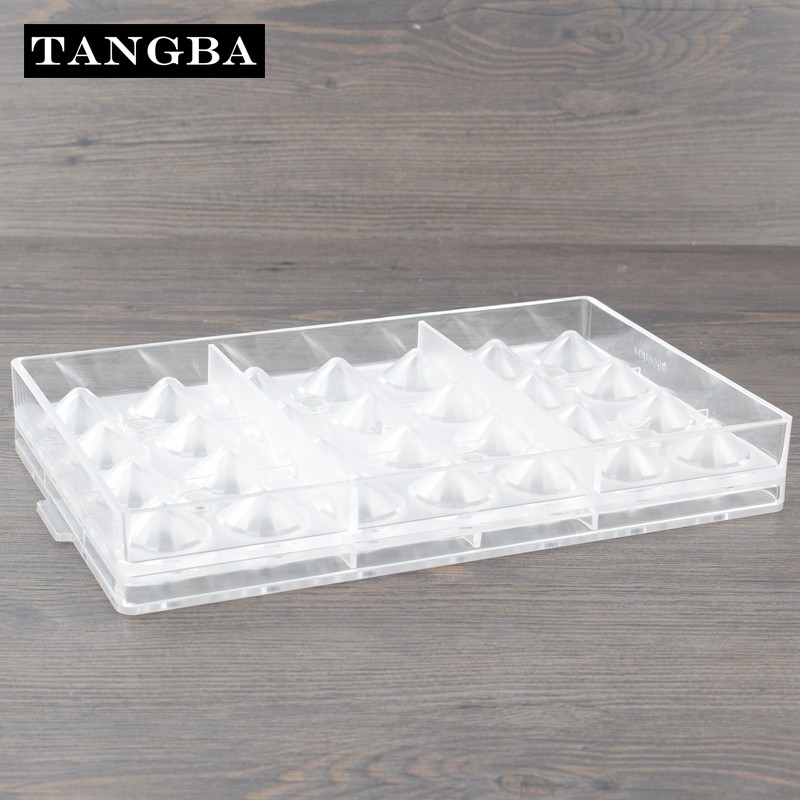 3cm 28连3D立体砖石巧克力模具 PC-90 菱形星空PC材料 烘焙模具