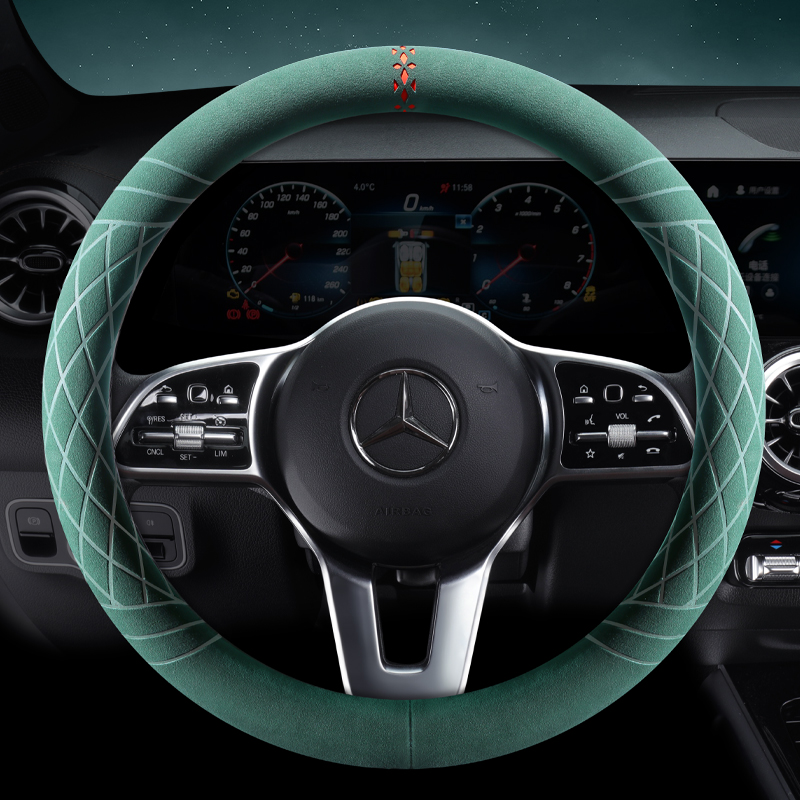 绅宝汽车方向盘套X35X25D50X55D60 D20 X65 D70车把套四季翻毛皮