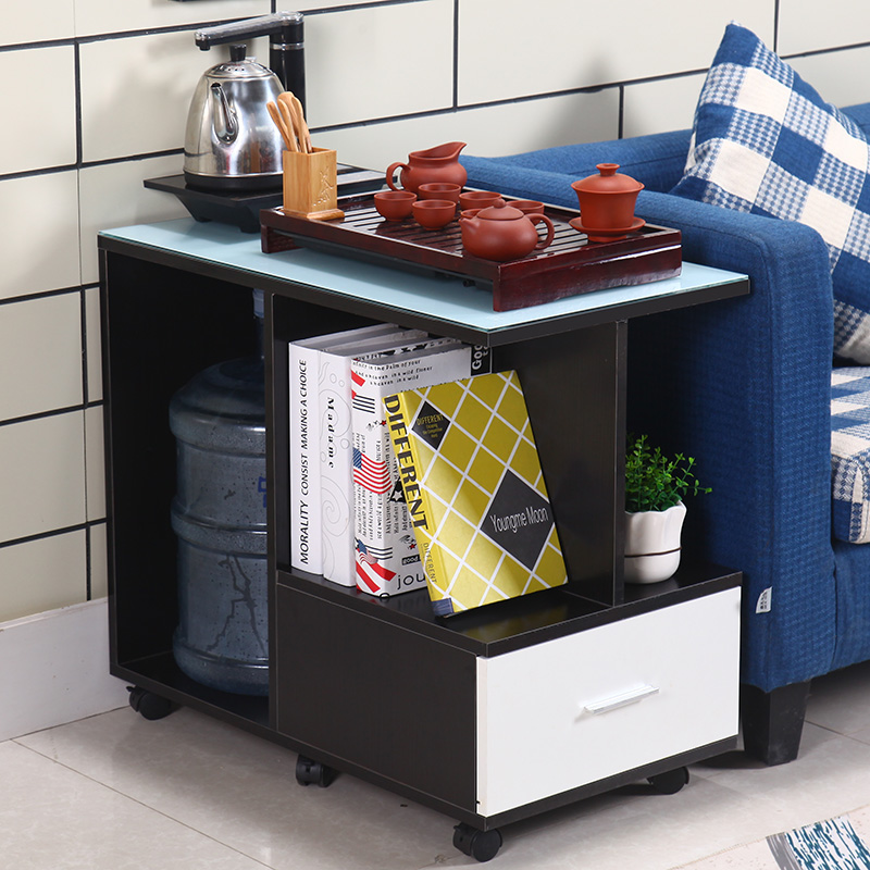 简约现代 移动茶几 带轮小茶桌客厅小户型沙发边几角几迷你小茶台