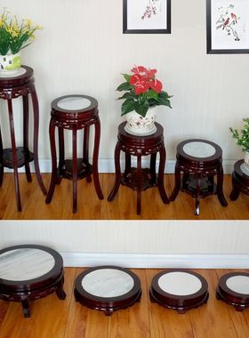 实木花架客厅木质中式花几单个落地室内置物绿萝吊兰花盆架子仿古