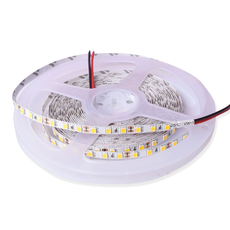 5mm5宽12V软灯带LED灯条2835每米120灯高亮款自带粘胶柜台铝槽灯