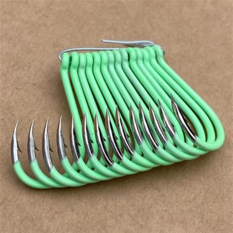 KEARMMING海钓夜光钩管付千又钩歪嘴鱼钩荧光管付钩钓底黄鸡鱼钩