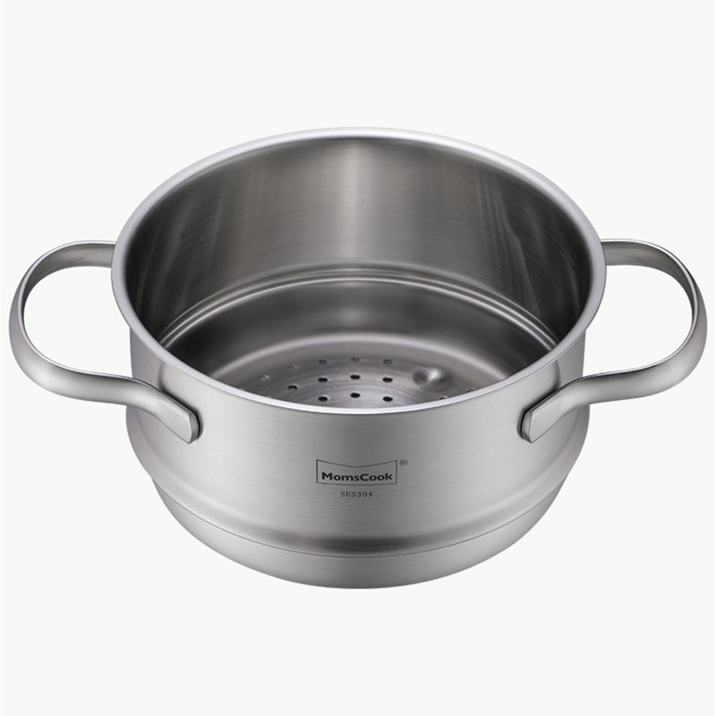 momscook慕厨 30不锈钢小蒸笼1/18/20cm加厚蒸笼多用锅蒸屉蒸格