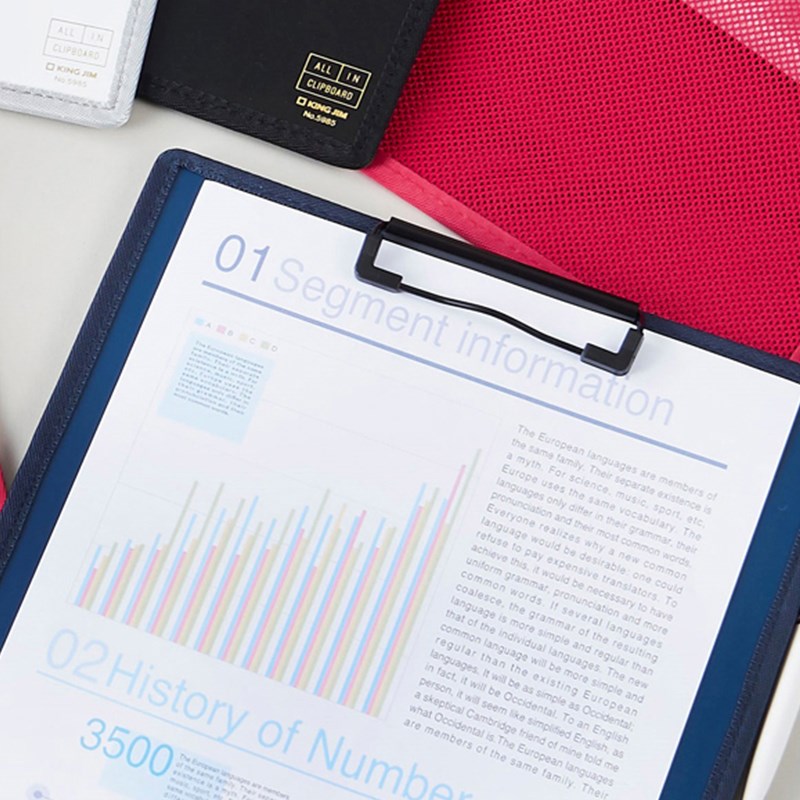 kingjim锦宫多功能文件夹LL IN学生用办公美术写生资料册垫板菜单