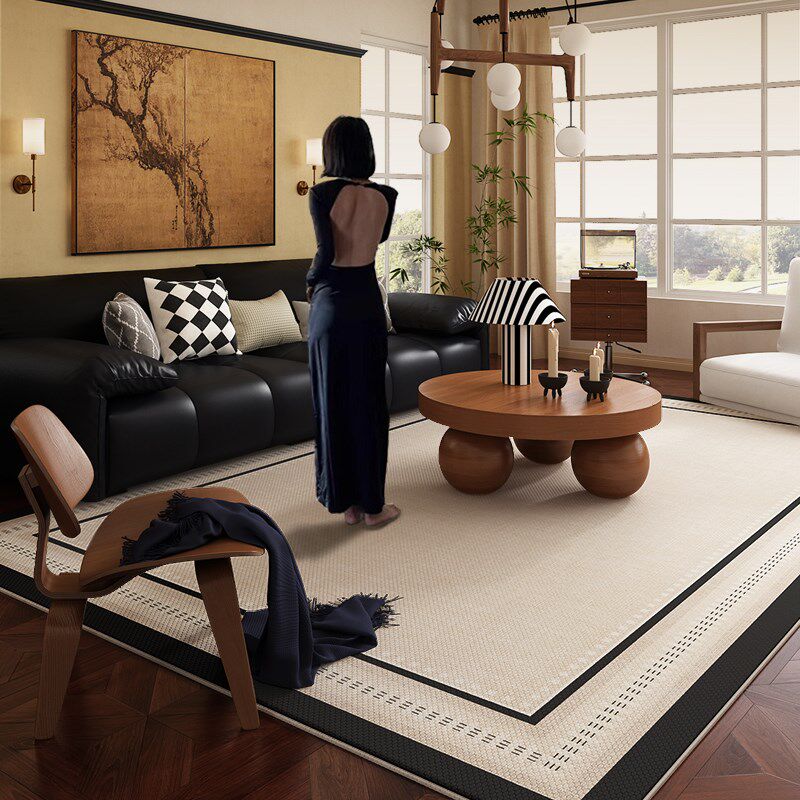 法式复古地毯客厅2025新款免洗可擦房间地垫中古风沙发茶几毯卧室