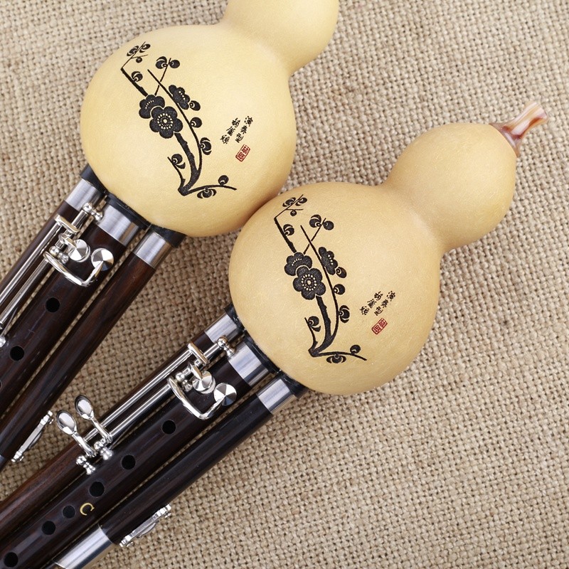 红木/乌木加键葫芦丝 C调 降B调 比九孔更简单 可吹高音1(定制)