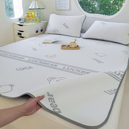 可机洗水洗冰丝席家用床凉垫冰豆豆软凉席可折叠竹纤维a类母婴级