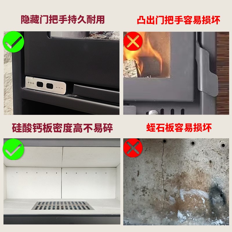 真火壁炉燃木柴冬天农村室内无烟新型烤火柴火取暖炉器家用小型