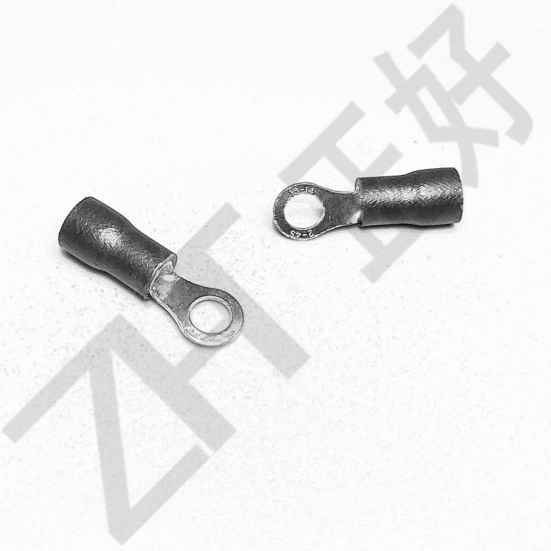 RV2-S冷压端子圆形带胶线耳预绝缘线耳O型接线端子1000只一包