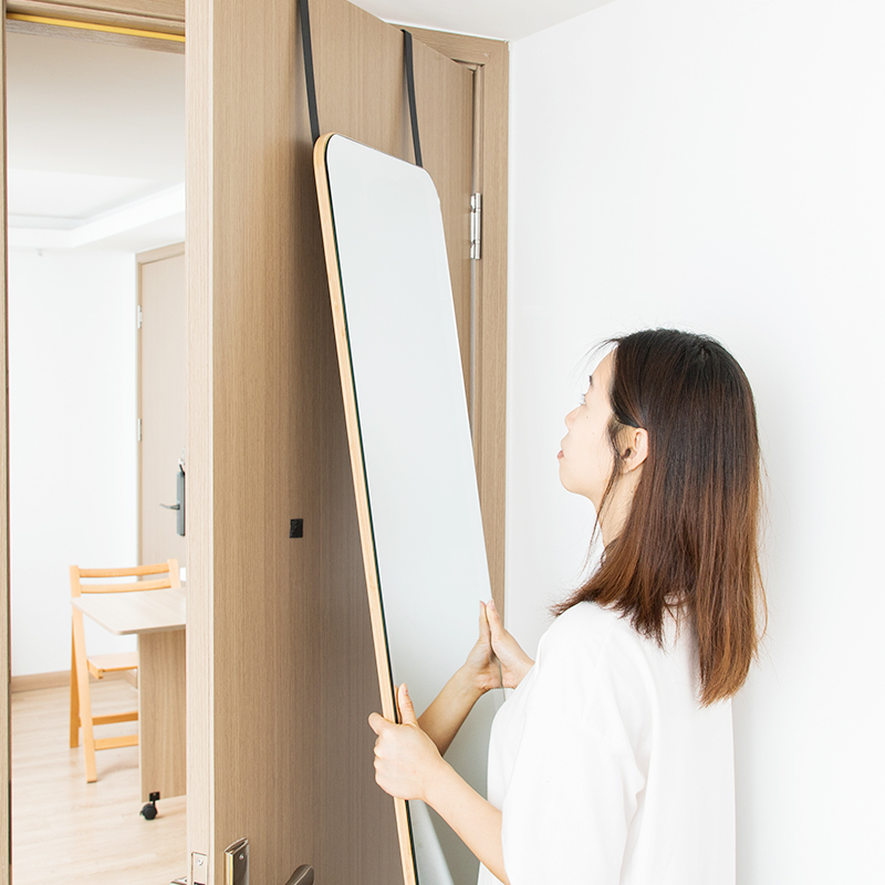 门后镜全身镜挂门镜子贴墙挂墙试衣镜自粘家用落地挂镜壁挂穿衣镜