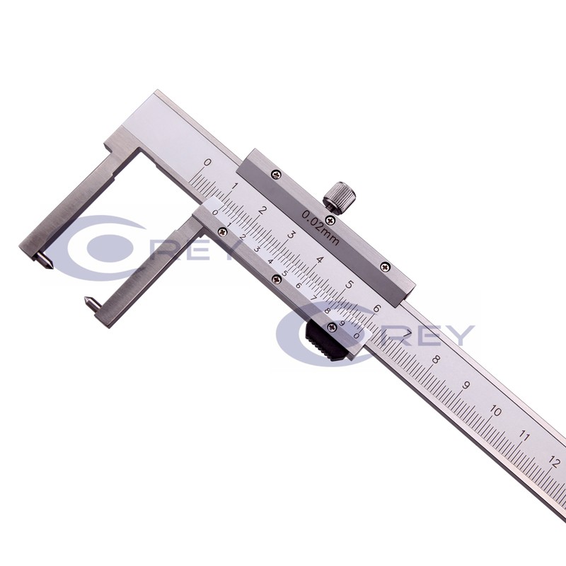 上海精工尖头沟槽尺内外尖头卡尺不锈钢内孔外槽卡簧槽订制