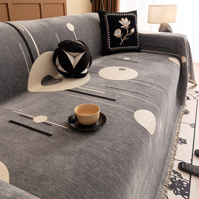 沙发盖布雪尼尔四季通用防滑防猫抓沙发盖毯套罩高级感全盖沙发巾