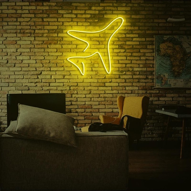 飞机irplne火车轮船造型Led霓虹灯卧室 教室 游戏室墙面装饰