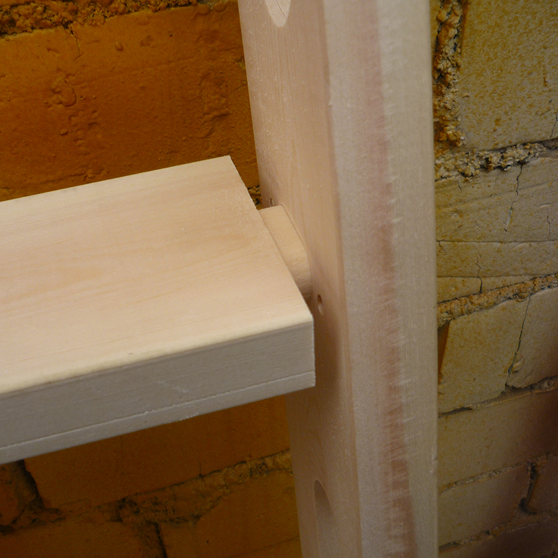 实木室内梯子榫卯实木阁楼带扶手直梯loft楼梯别墅复式登高楼定制