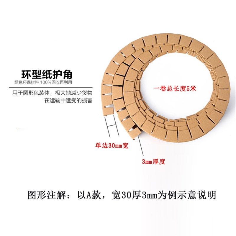 【企业店铺】圆形环绕纸护角,折弯弧形纸护角条 纸箱防撞保护边角