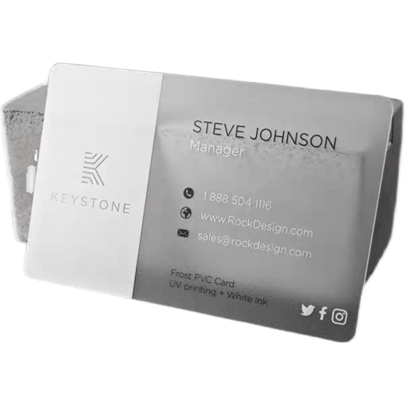 名片设计印刷制作红色竖版文化商务创意PVC磨砂定制