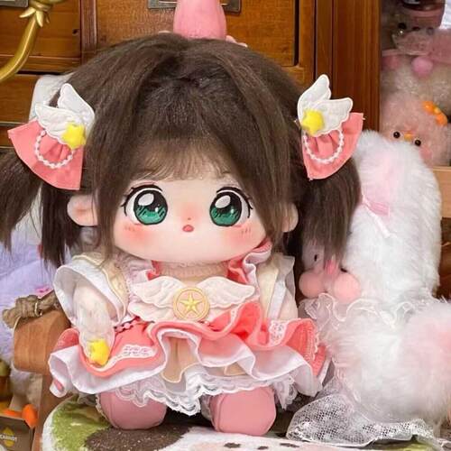 美少女战士20CM小樱棉花娃娃炸毛裸娃魔幻少女套装洛丽塔娃衣换装