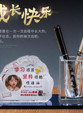 励志学习摆件学生创意礼物奖品书房间装饰小孩激励努力奋斗标语牌