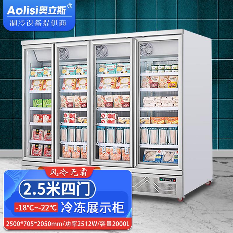 奥立斯商用冷藏冷冻展示柜立式 冰淇淋急冻柜 超市水饺雪糕速冻柜