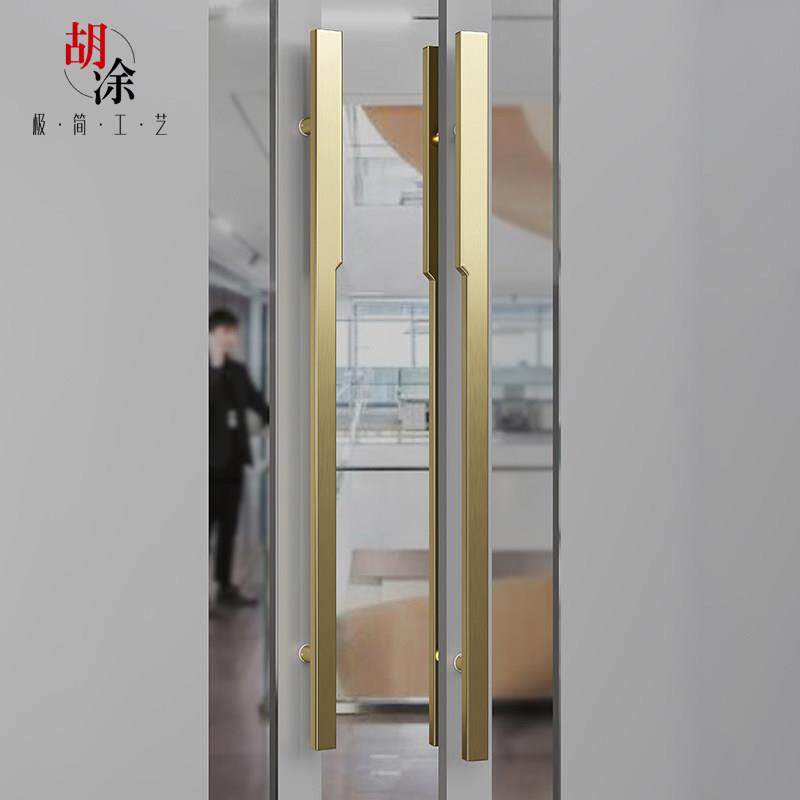 304不锈钢大门拉手现代简约玻璃门把手加厚防锈推拉门包厢实木门