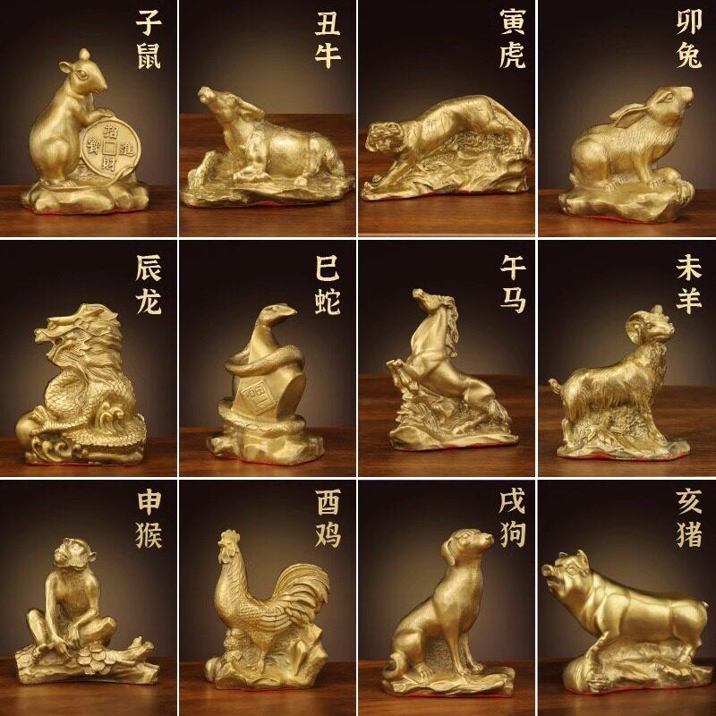 铜猪西北缺角房屋化解摆件吉祥物东北铜牛铜羊纯铜12生肖铜狗补角图片