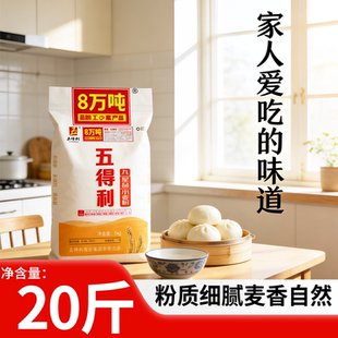 五得利九星30年老厂品质保障小麦粉10KG麦香浓郁三星级1kg尝鲜装