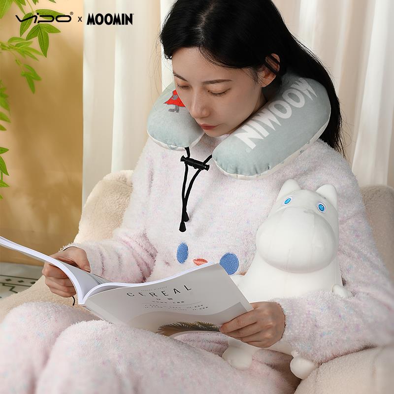 MoominFZC颈姆明U型枕多功能可形二枕合一飞机旅行两用枕变公仔礼
