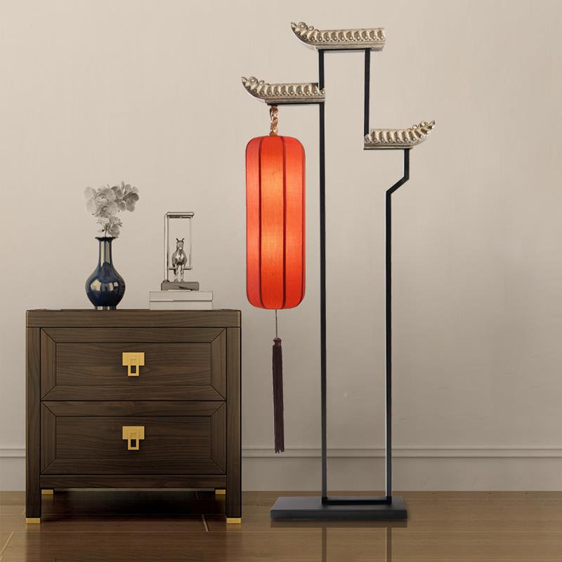 新中灯式地客厅落地灯创意茶室禅意复古ML003立灯式装饰沙发角几