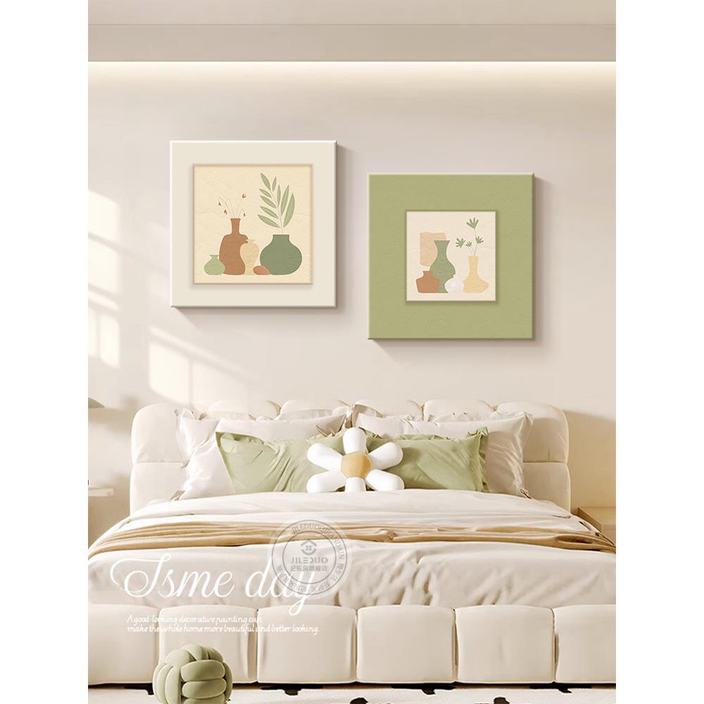 档餐厅装原画饰莫兰迪抽象创意IEE花瓶高餐厅餐桌壁画木风格壁挂