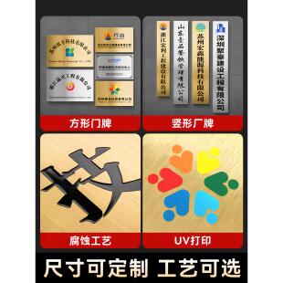 告不锈钢户门牌广牌公司门牌牌匾铜牌外厂牌头招牌北欧名邸定制门